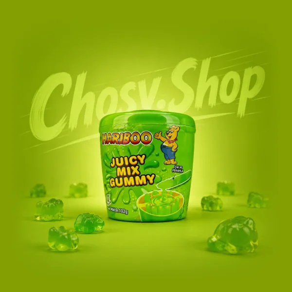 پاستیل ترش سیب هاریبو مدل Apple Juicy Mix 102 گرمی