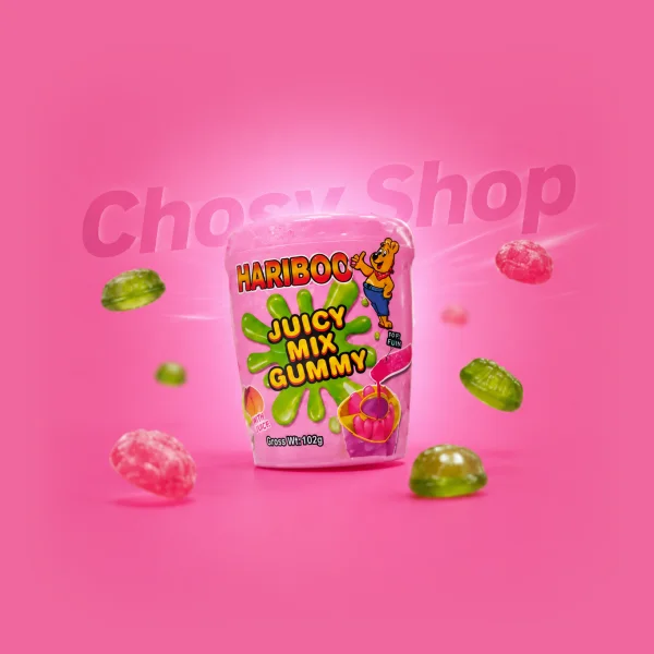 پاستیل ترش هلو هاریبو مدل Peach Juicy Mix 102 گرمی