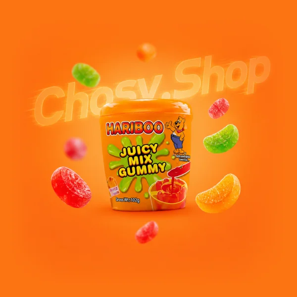 پاستیل ترش پرتقال هاریبو مدل Orange Juicy Mix 102 گرمی