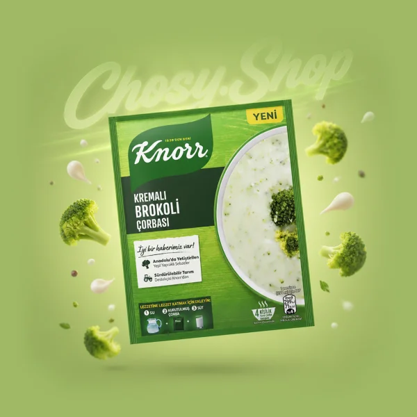 سوپ نیمه آماده بروکلی و خامه کنور ۷۰ گرمی